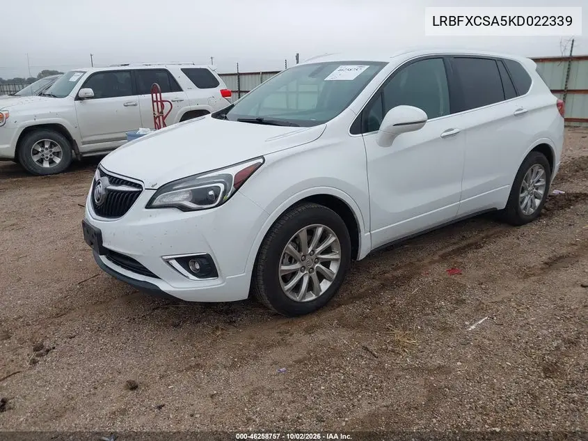 2019 BUICK ENVISION VIN LRBFXCSA5KD022339 — фото 2