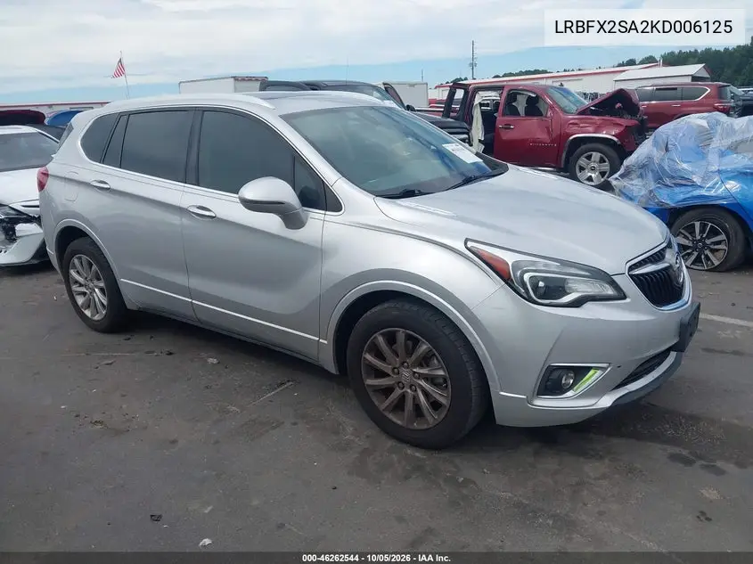 BUICK ENVISION 2019, VIN LRBFX2SA2KD006125
