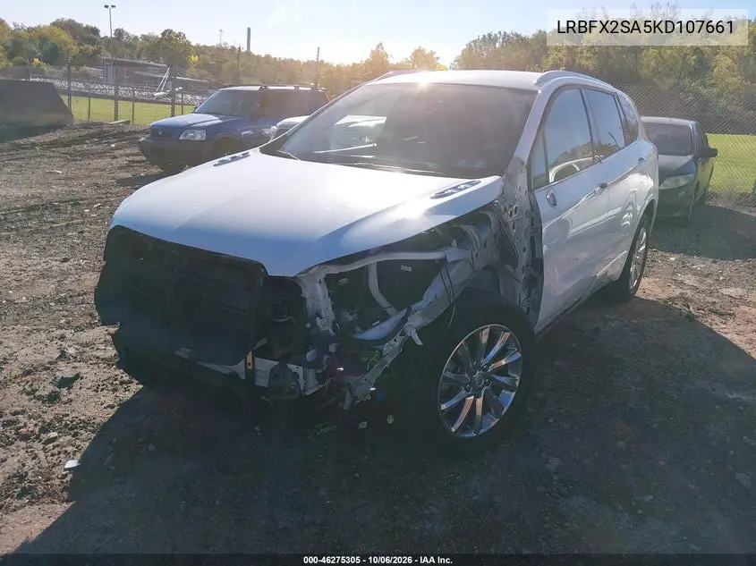 2019 BUICK ENVISION VIN LRBFX2SA5KD107661 — фото 2