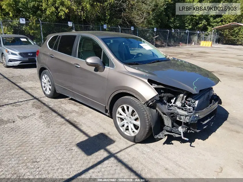 BUICK ENVISION 2019, VIN LRBFXBSA9KD025903