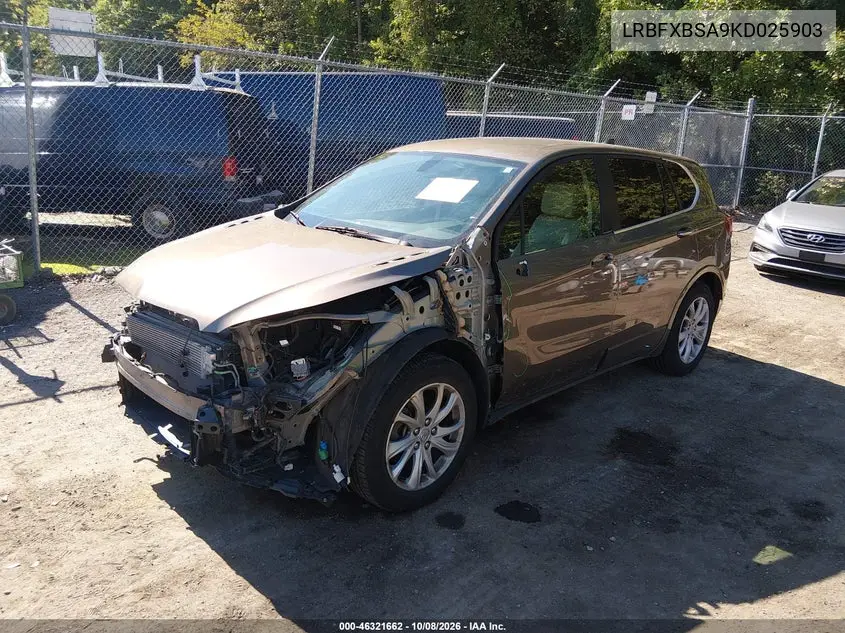 2019 BUICK ENVISION VIN LRBFXBSA9KD025903 — фото 2
