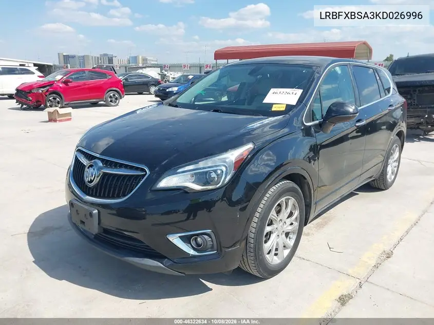 2019 BUICK ENVISION VIN LRBFXBSA3KD026996 — фото 2