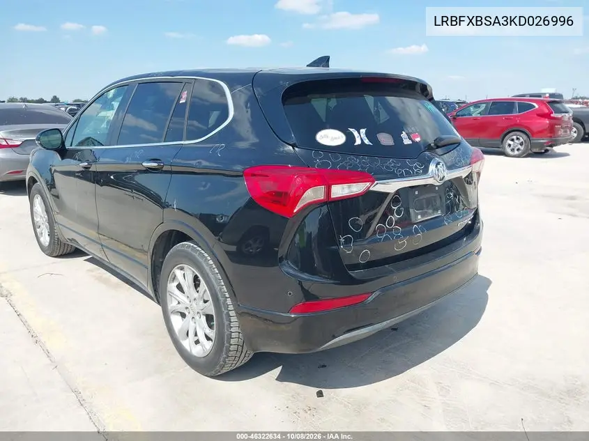 2019 BUICK ENVISION VIN LRBFXBSA3KD026996 — фото 3