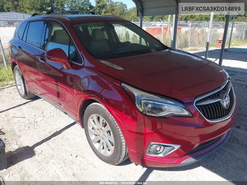 BUICK ENVISION 2019, VIN LRBFXCSA3KD014899