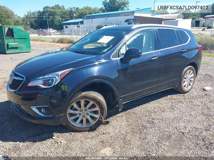 2020 BUICK ENVISION VIN LRBFXCSA7LD097402 — фото 2
