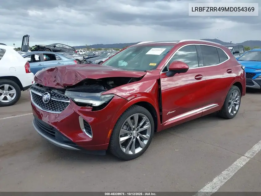 2021 BUICK ENVISION VIN LRBFZRR49MD054369 — фото 2