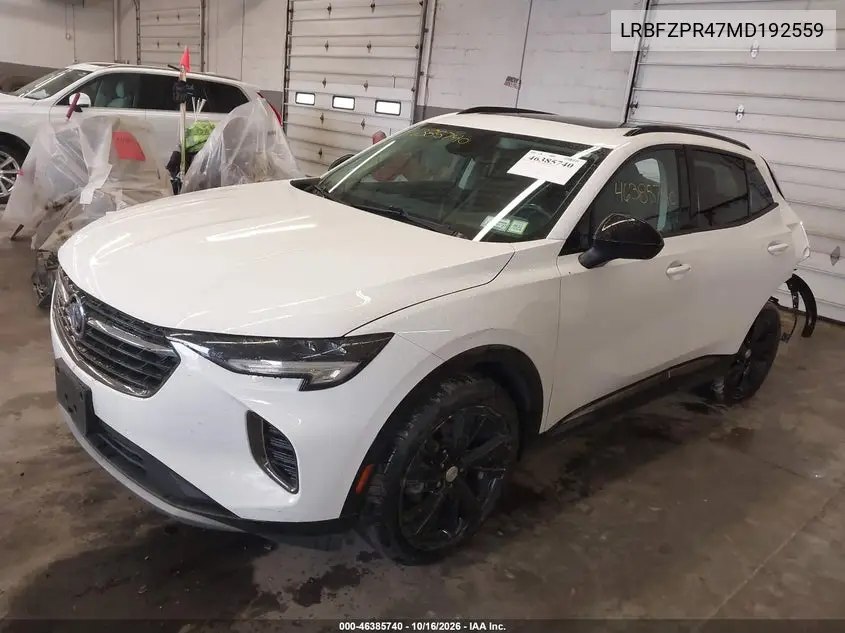 2021 BUICK ENVISION VIN LRBFZPR47MD192559 — фото 2