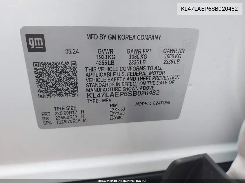 2025 BUICK ENVISTA VIN KL47LAEP6SB020482 — фото 9