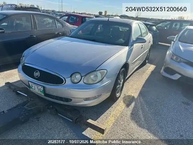 BUICK LACROSSE 2005, VIN 2G4WD532X51200660