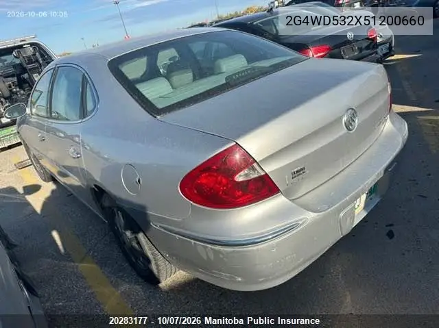 2005 BUICK LACROSSE VIN 2G4WD532X51200660 — фото 3