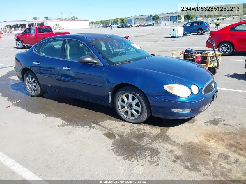 BUICK LACROSSE 2005, VIN 2G4WD532351252213