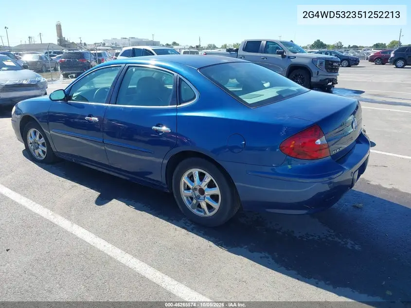 2005 BUICK LACROSSE VIN 2G4WD532351252213 — фото 3