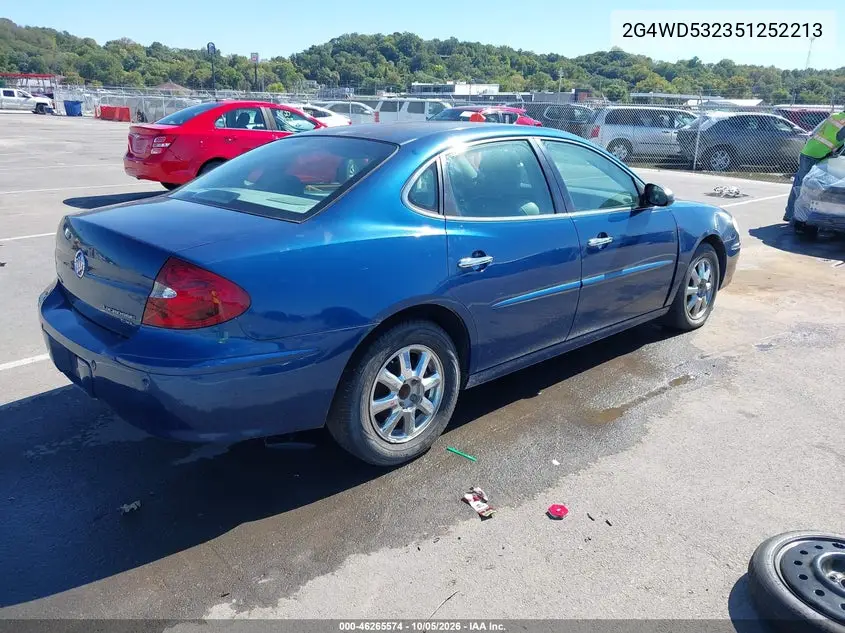 2005 BUICK LACROSSE VIN 2G4WD532351252213 — фото 4