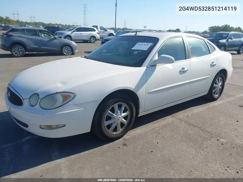 2005 BUICK LACROSSE VIN 2G4WD532851214119 — фото 2