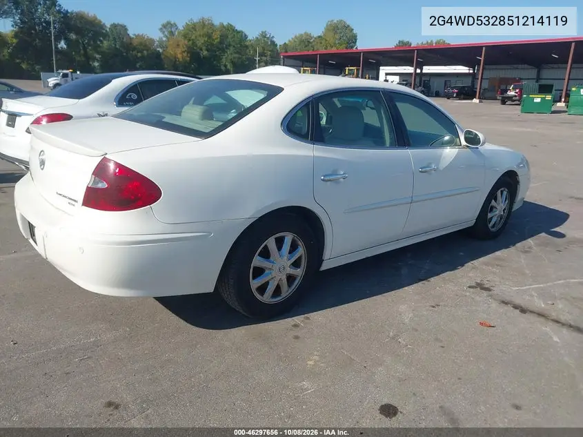 2005 BUICK LACROSSE VIN 2G4WD532851214119 — фото 4