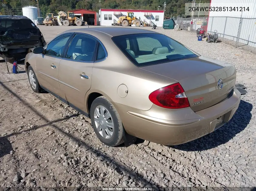 2005 BUICK LACROSSE VIN 2G4WC532851341214 — фото 3