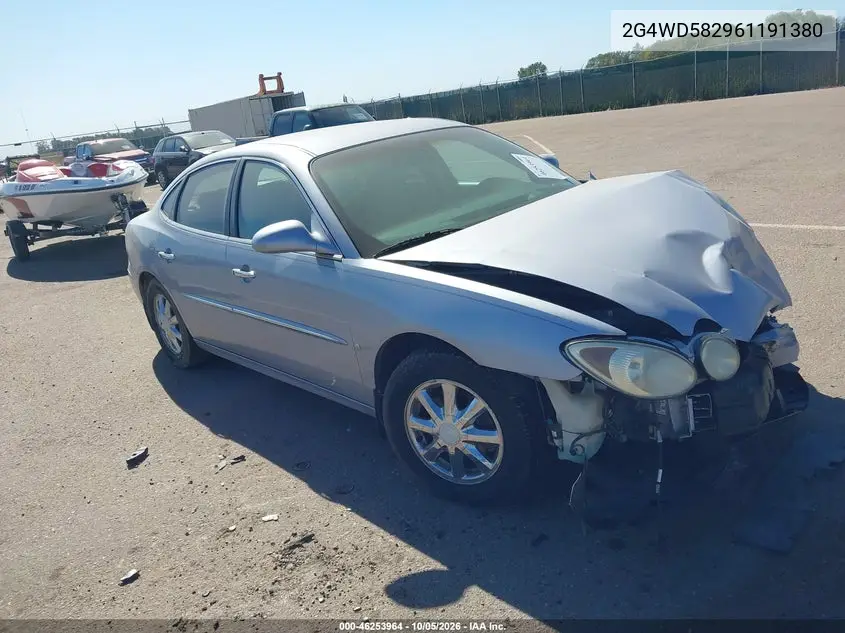 BUICK LACROSSE 2006, VIN 2G4WD582961191380