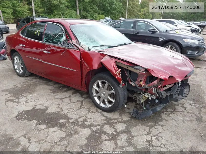 BUICK LACROSSE 2007, VIN 2G4WD582371140006