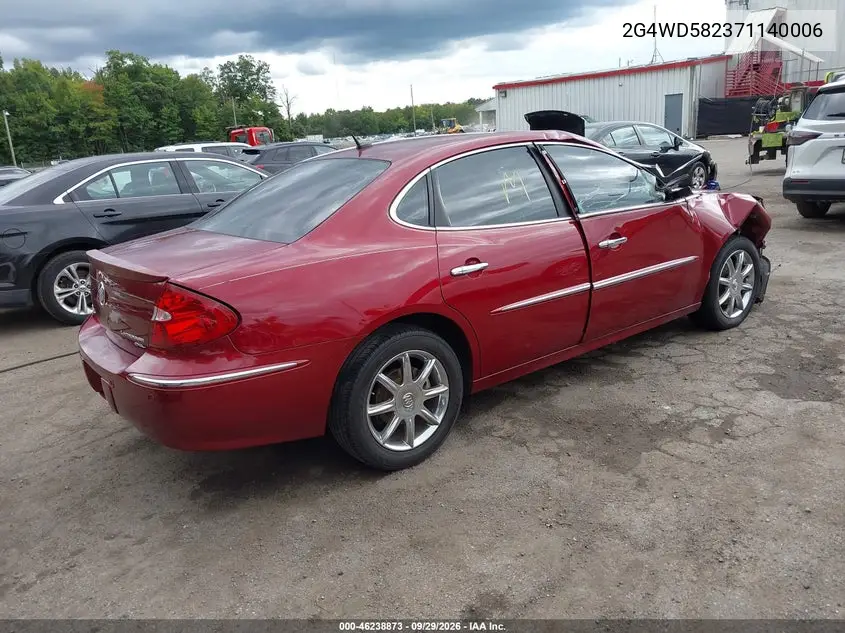 2007 BUICK LACROSSE VIN 2G4WD582371140006 — фото 4