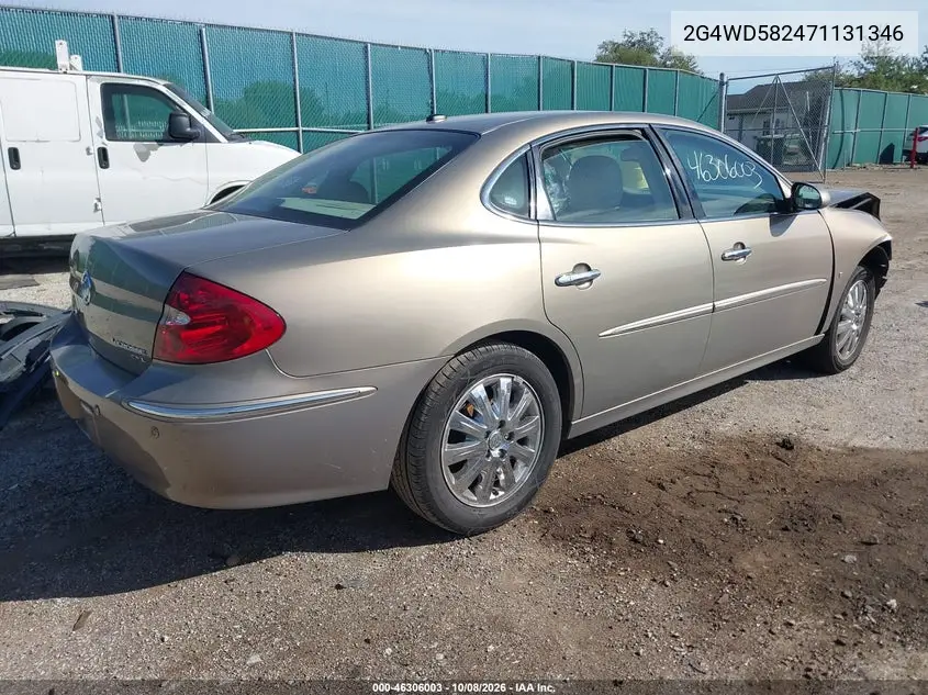 2007 BUICK LACROSSE VIN 2G4WD582471131346 — фото 4