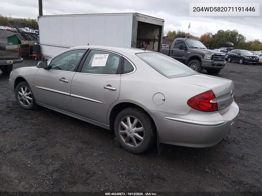 2007 BUICK LACROSSE VIN 2G4WD582071191446 — фото 3