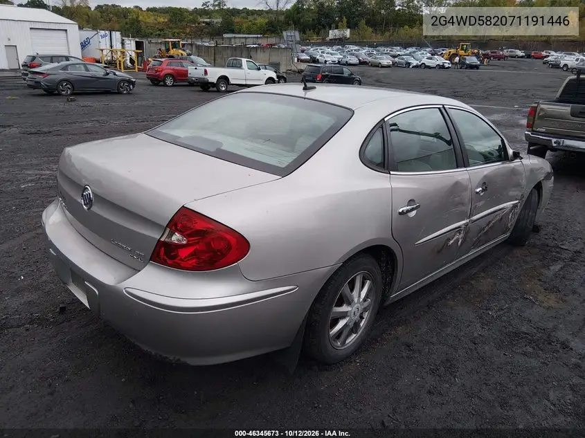 2007 BUICK LACROSSE VIN 2G4WD582071191446 — фото 4