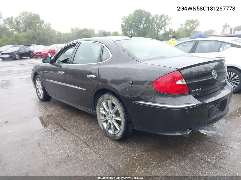 2008 BUICK LACROSSE VIN 2G4WN58C181267778 — фото 3