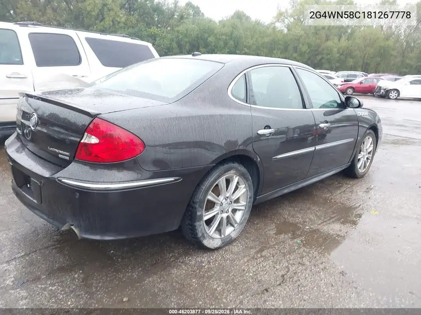 2008 BUICK LACROSSE VIN 2G4WN58C181267778 — фото 4