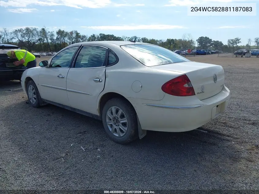 2008 BUICK LACROSSE VIN 2G4WC582881187083 — фото 3