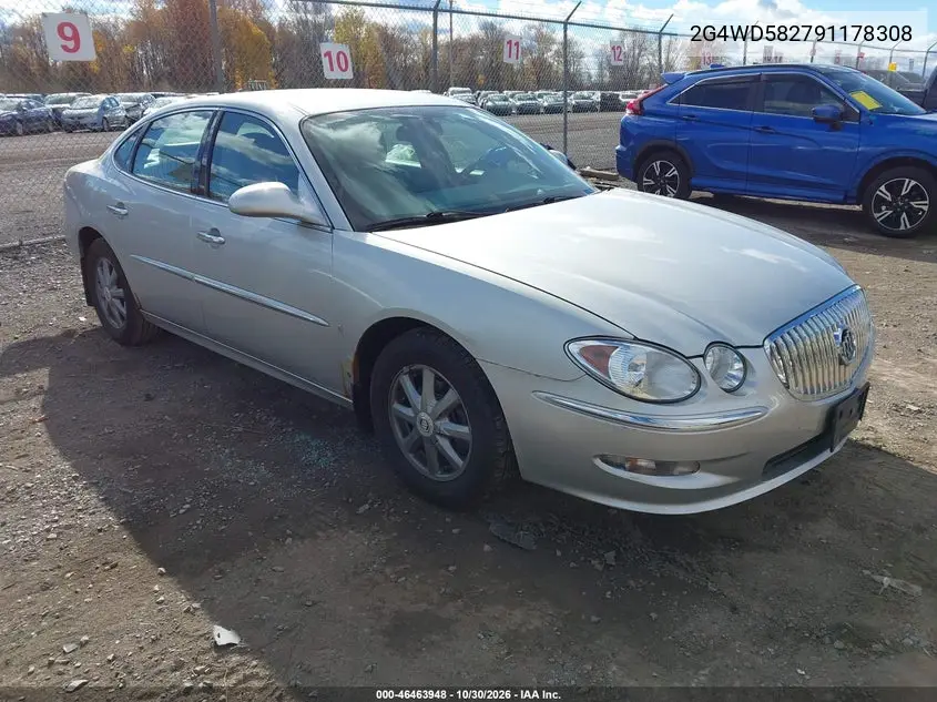 BUICK LACROSSE 2009, VIN 2G4WD582791178308