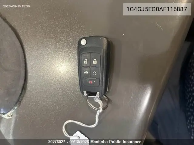 2010 BUICK LACROSSE VIN 1G4GJ5EG0AF116887 — фото 11
