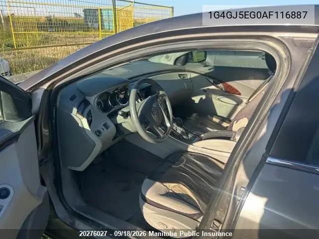 2010 BUICK LACROSSE VIN 1G4GJ5EG0AF116887 — фото 5