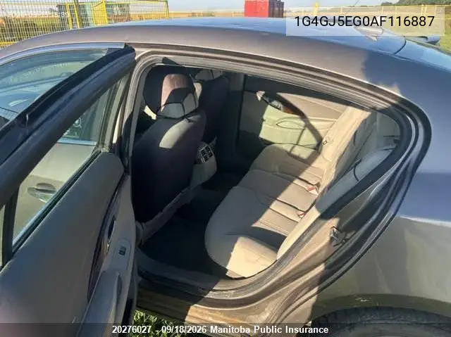 2010 BUICK LACROSSE VIN 1G4GJ5EG0AF116887 — фото 8