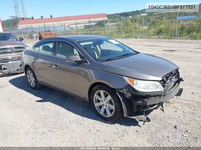 BUICK LACROSSE 2011, VIN 1G4GC5ED3BF377531