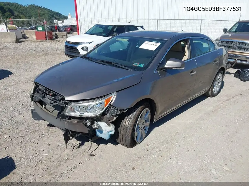 2011 BUICK LACROSSE VIN 1G4GC5ED3BF377531 — фото 2