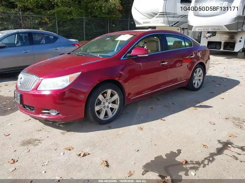 2011 BUICK LACROSSE VIN 1G4GD5GD5BF131171 — фото 2