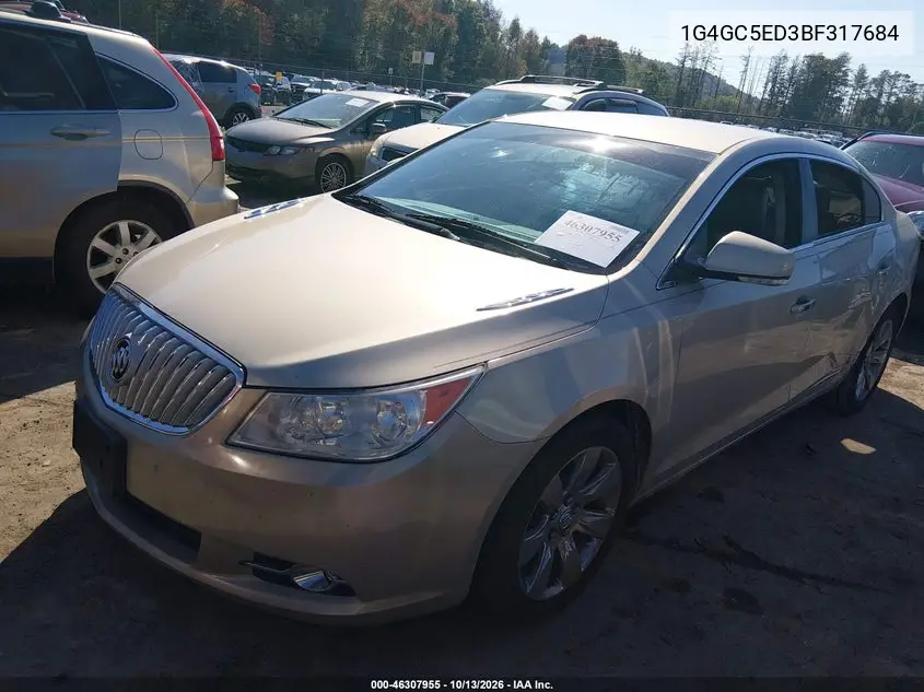 2011 BUICK LACROSSE VIN 1G4GC5ED3BF317684 — фото 2