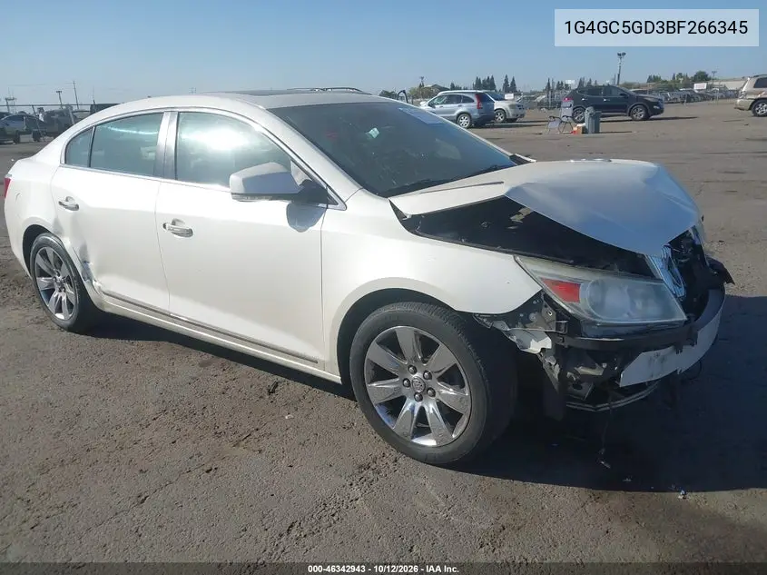 BUICK LACROSSE 2011, VIN 1G4GC5GD3BF266345