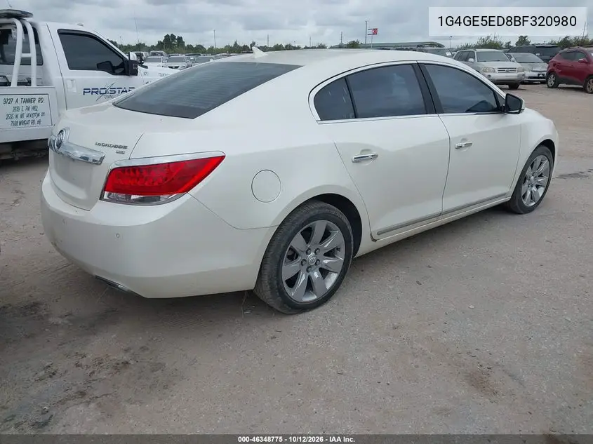 2011 BUICK LACROSSE VIN 1G4GE5ED8BF320980 — фото 4