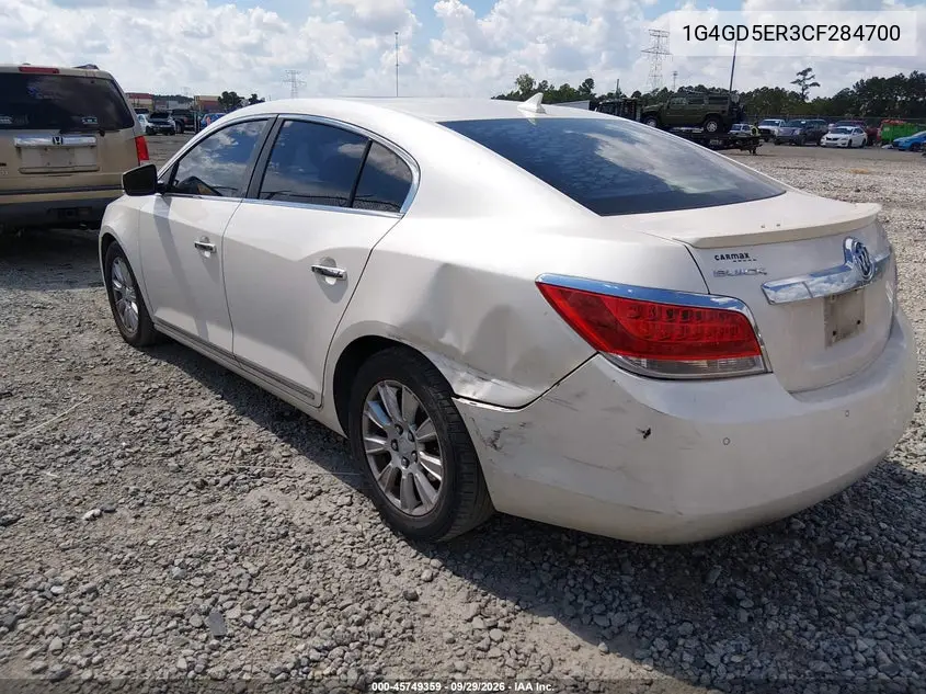 2012 BUICK LACROSSE VIN 1G4GD5ER3CF284700 — фото 3
