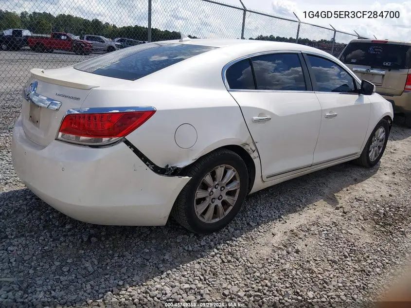 2012 BUICK LACROSSE VIN 1G4GD5ER3CF284700 — фото 4
