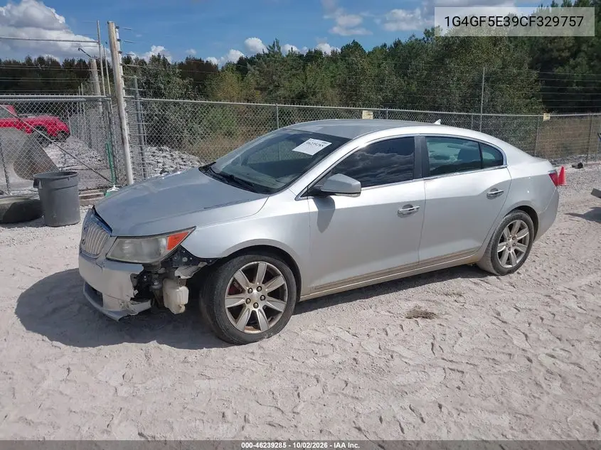 2012 BUICK LACROSSE VIN 1G4GF5E39CF329757 — фото 2