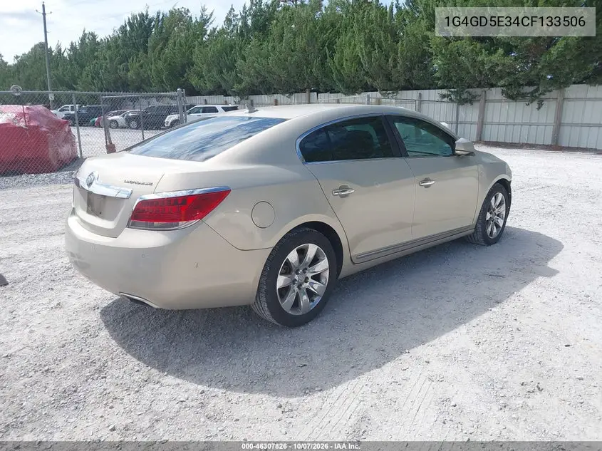 2012 BUICK LACROSSE VIN 1G4GD5E34CF133506 — фото 4