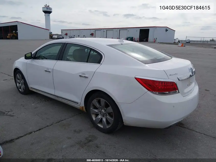 2012 BUICK LACROSSE VIN 1G4GD5E30CF184615 — фото 3