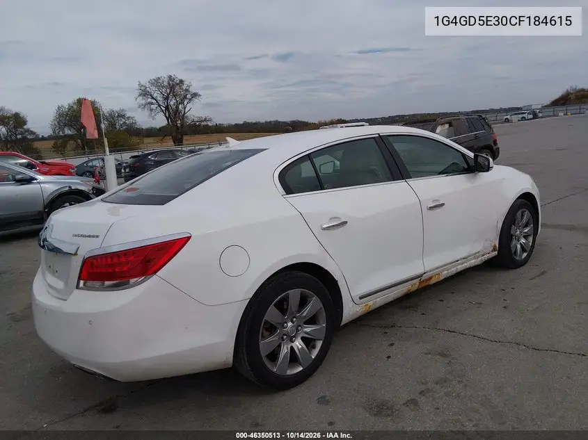 2012 BUICK LACROSSE VIN 1G4GD5E30CF184615 — фото 4