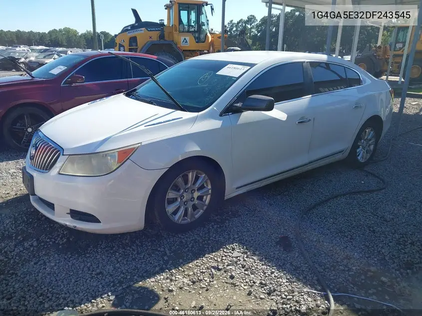 2013 BUICK LACROSSE VIN 1G4GA5E32DF243545 — фото 2