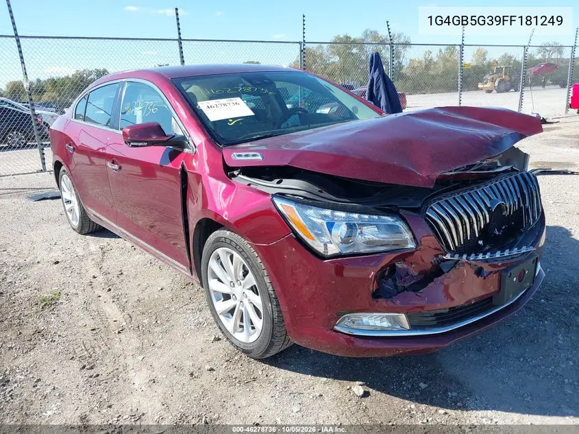BUICK LACROSSE 2015, VIN 1G4GB5G39FF181249