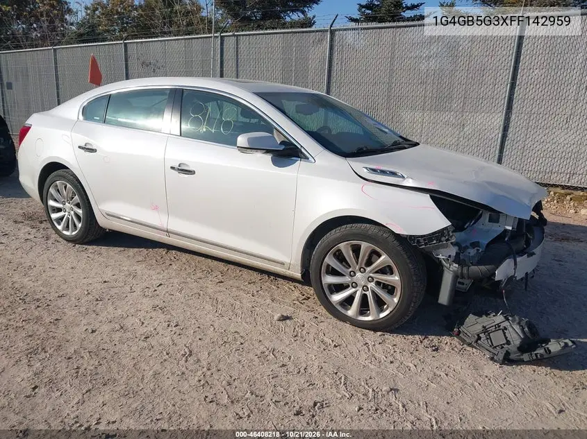 BUICK LACROSSE 2015, VIN 1G4GB5G3XFF142959