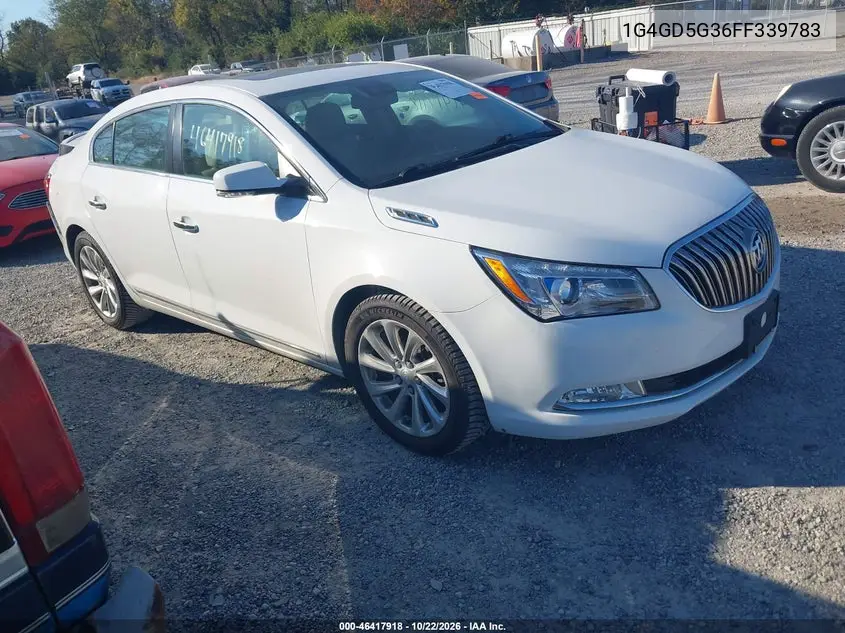 BUICK LACROSSE 2015, VIN 1G4GD5G36FF339783