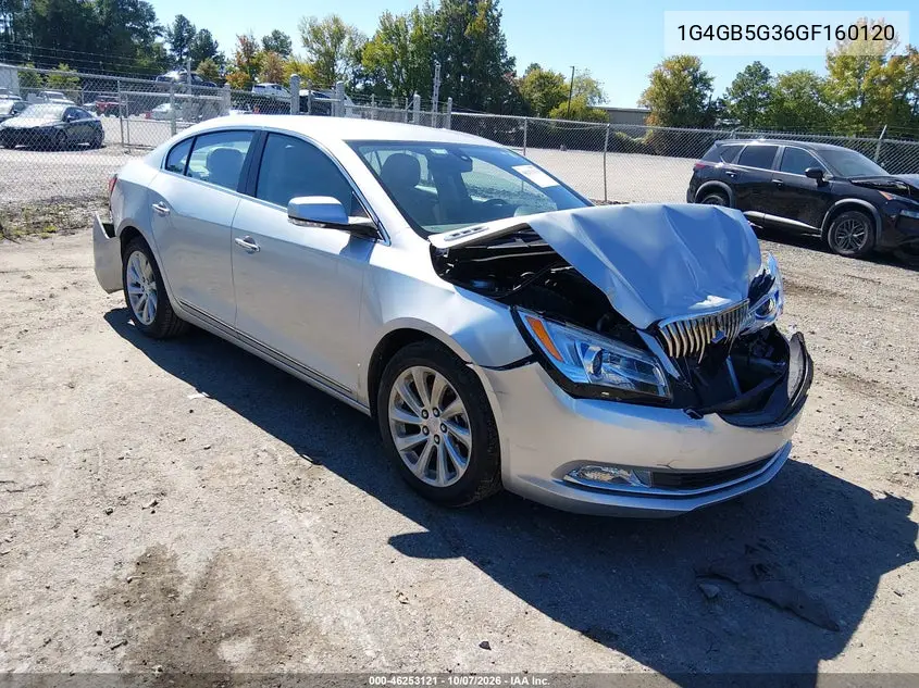 BUICK LACROSSE 2016, VIN 1G4GB5G36GF160120
